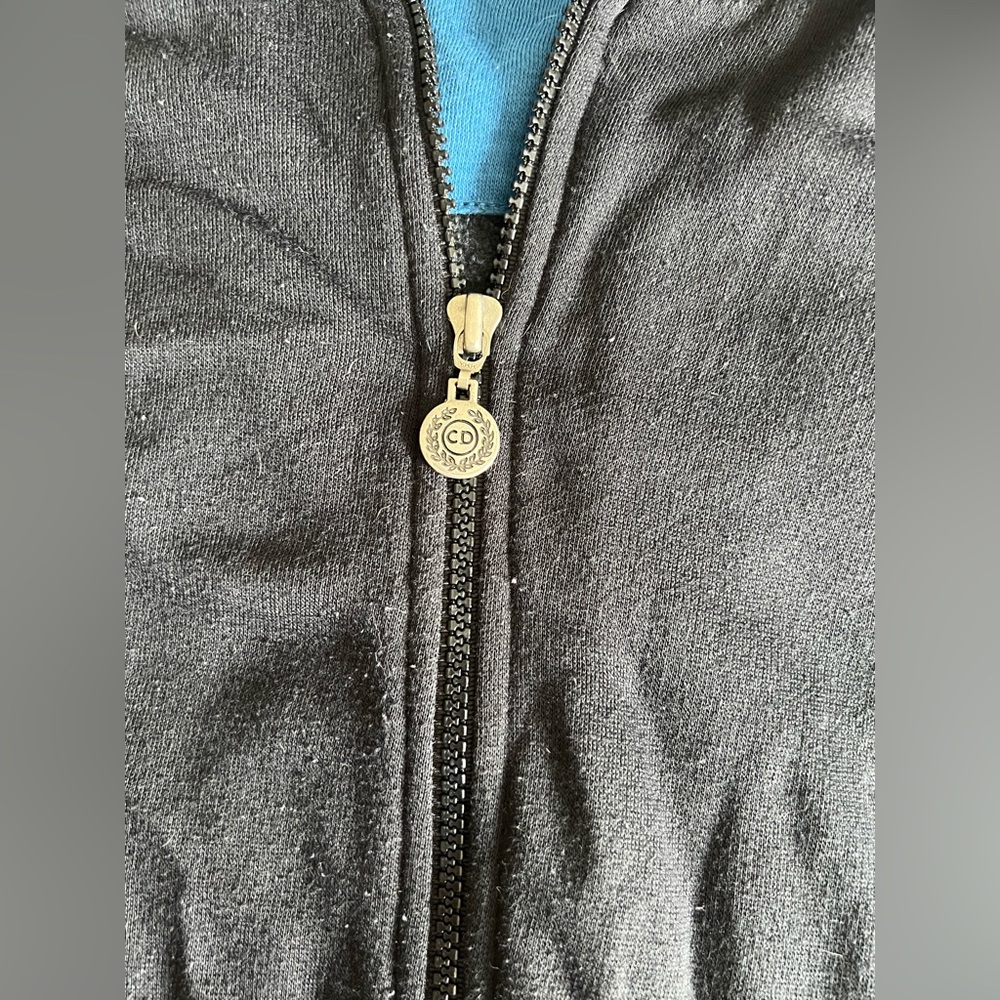 Christian Dior Vintage 90s Zip Up Sweatshirt Size Large - Picture 6 of 9